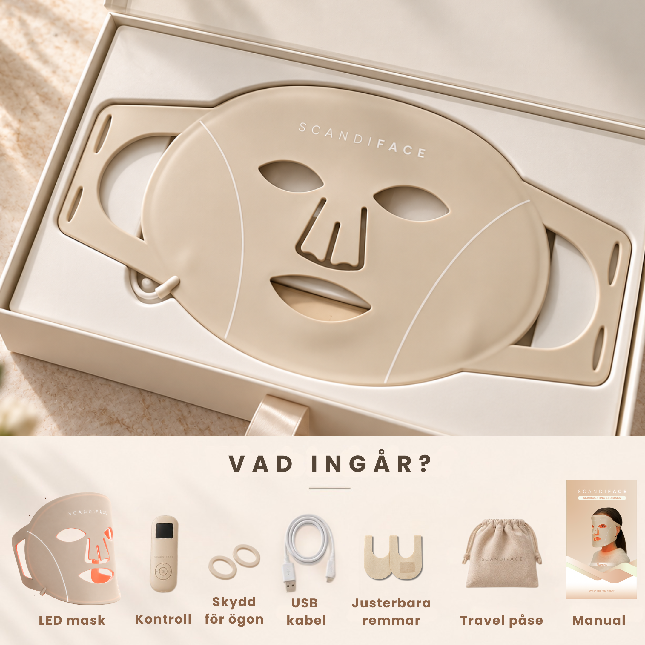 Skin-boosting LED mask